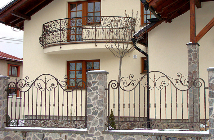 What are the main materials of wrought iron door