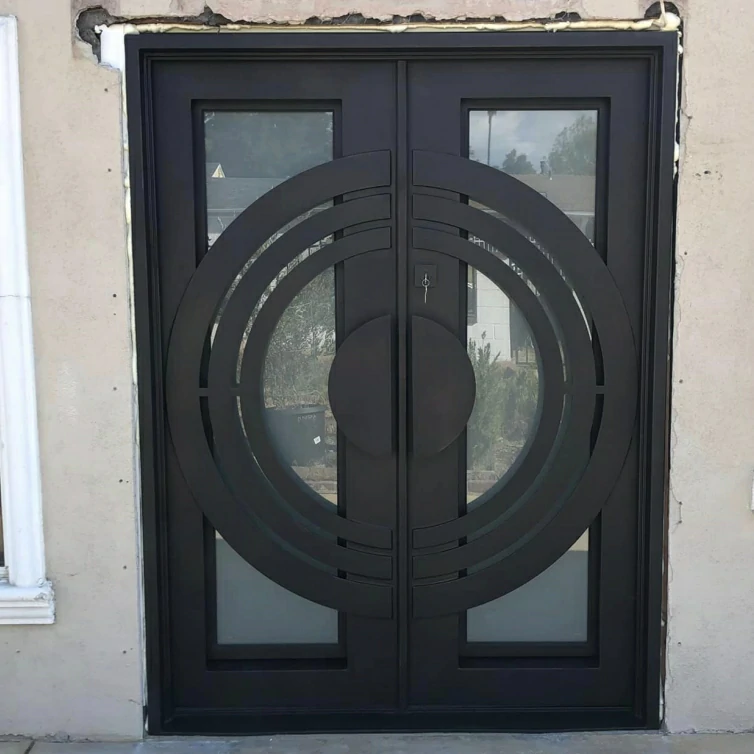 Wrought Iron Door With Sidelights