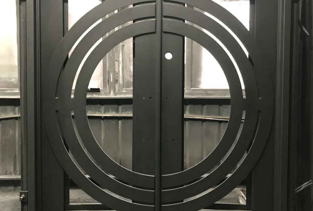 Wrought Iron Door With Sidelights